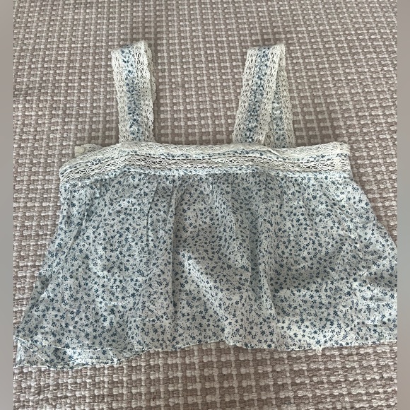 Dôen white and blue crop top XS - Picture 2 of 8